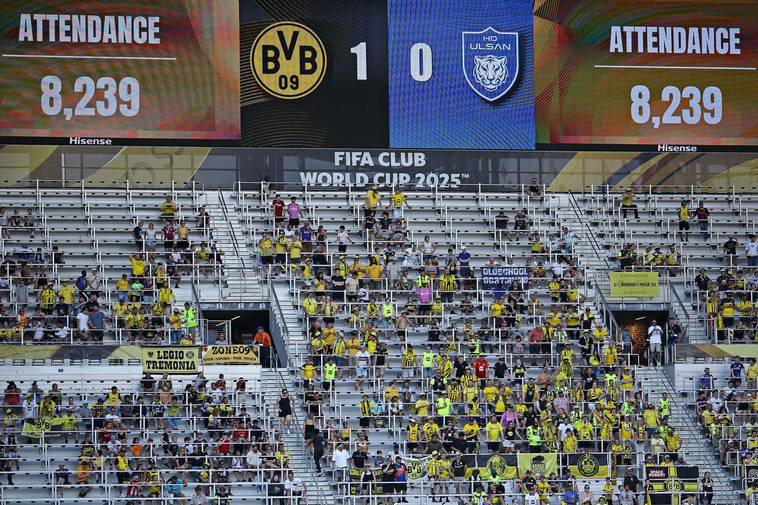 Den bislang letzten Dortmunder Sieg sahen nur wenige Menschen im Stadion.