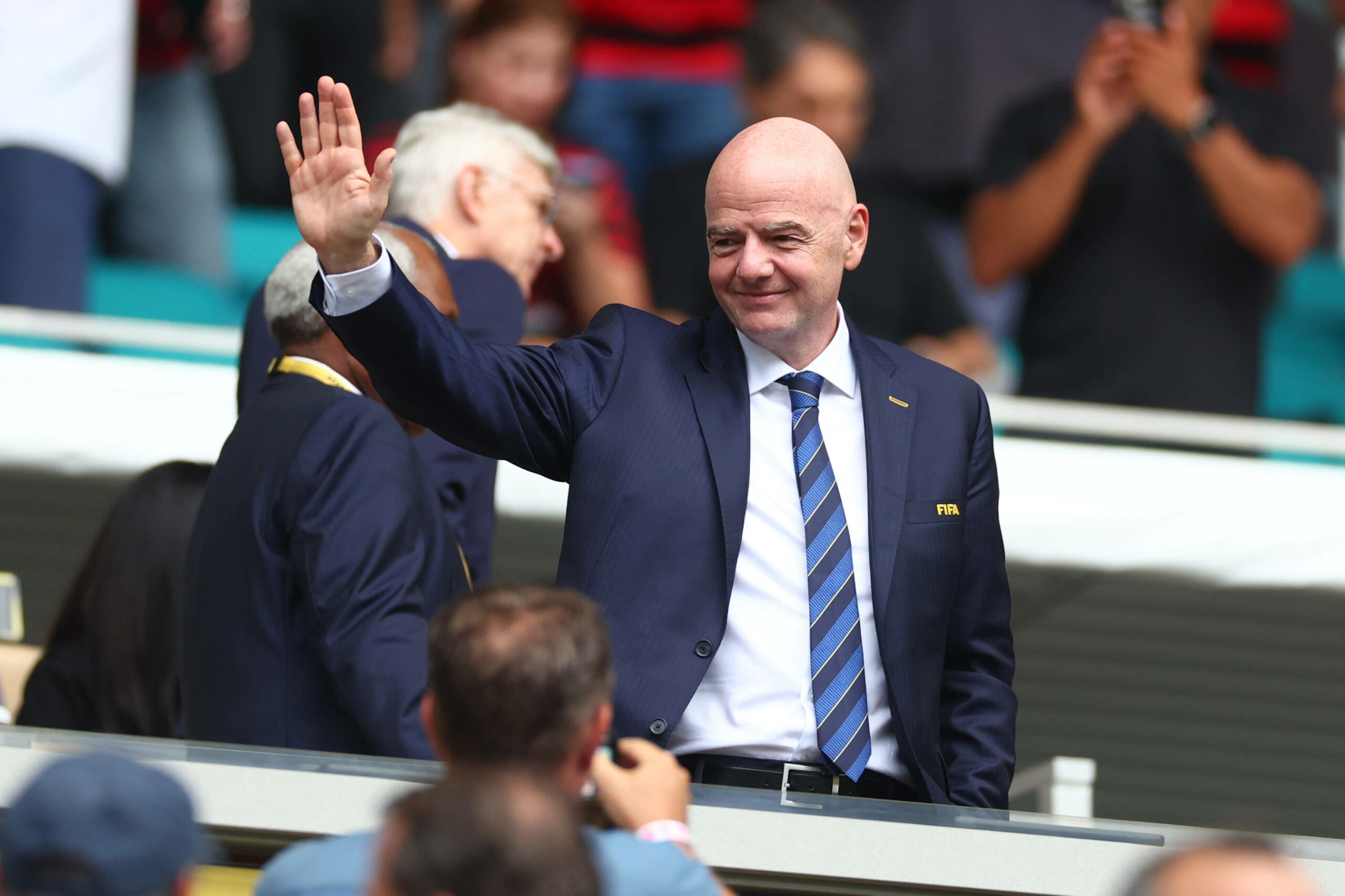 Gianni Infantino auf der Zuschauertribüne bei der Klub-WM