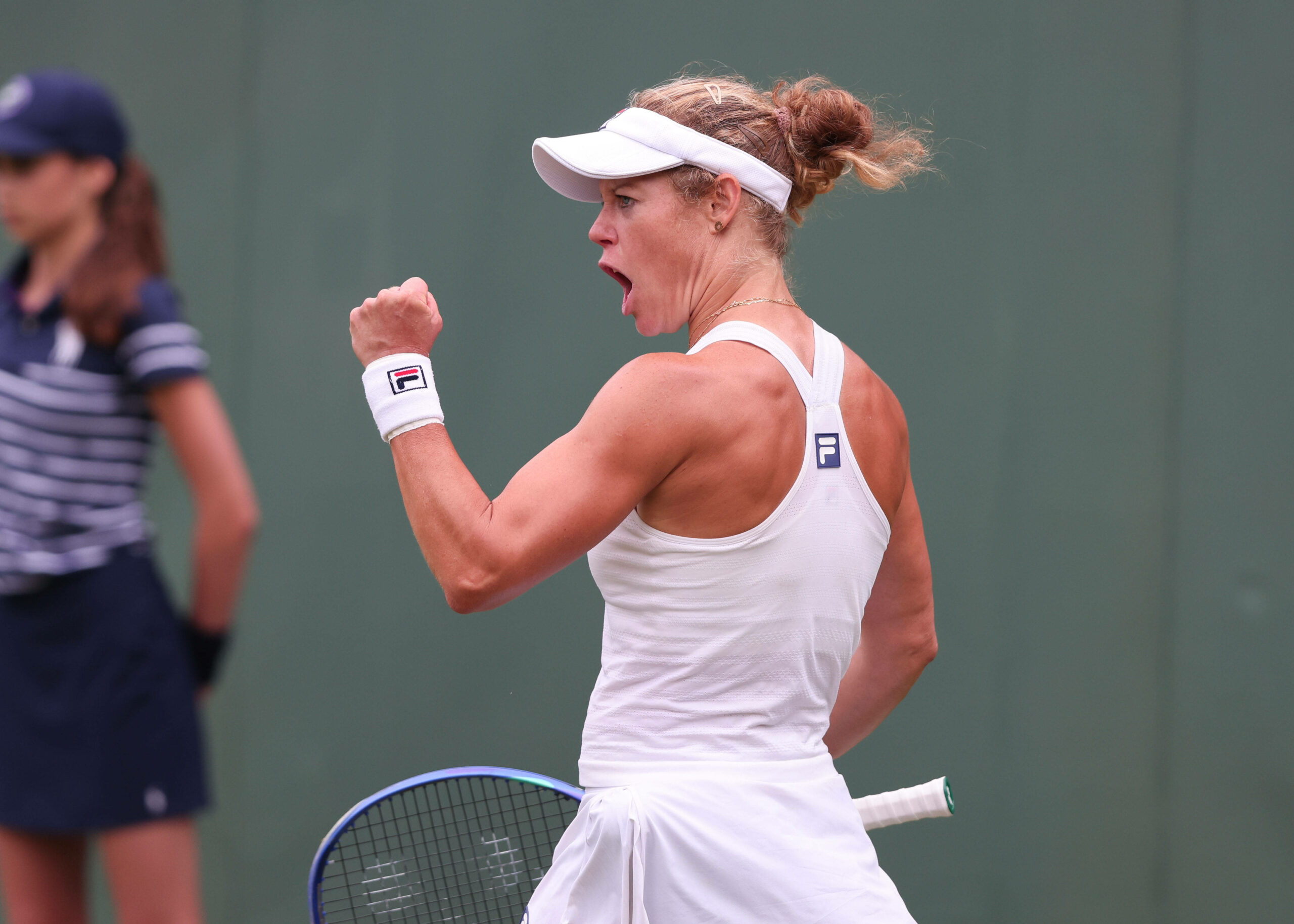 Laura Siegemund jubelt in Wimbledon