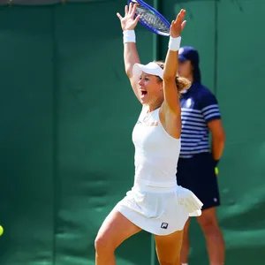 Laura Siegemund am jubeln
