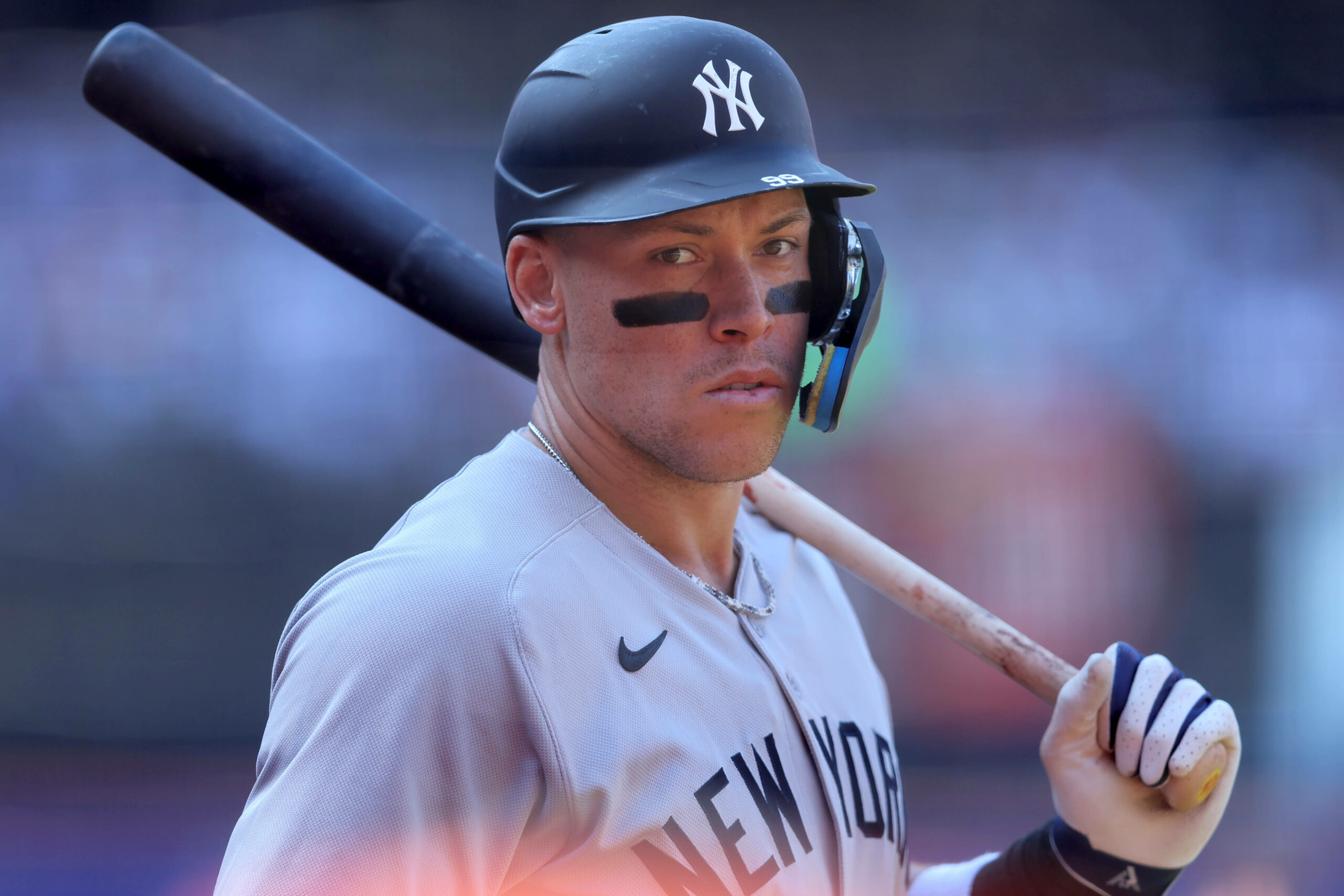 Aaron Judge mit seinem Baseballschläger