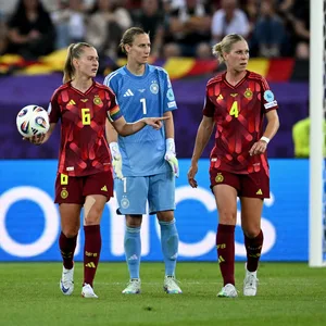 Janina Minge, Ann-Katrin Berger und Rebecca Knaak sind enttäuscht