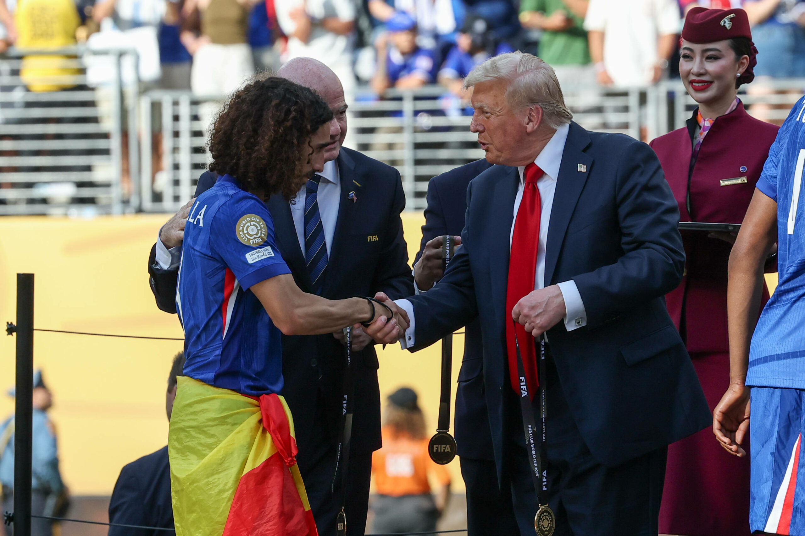 Marc Cucurella und Donald Trump