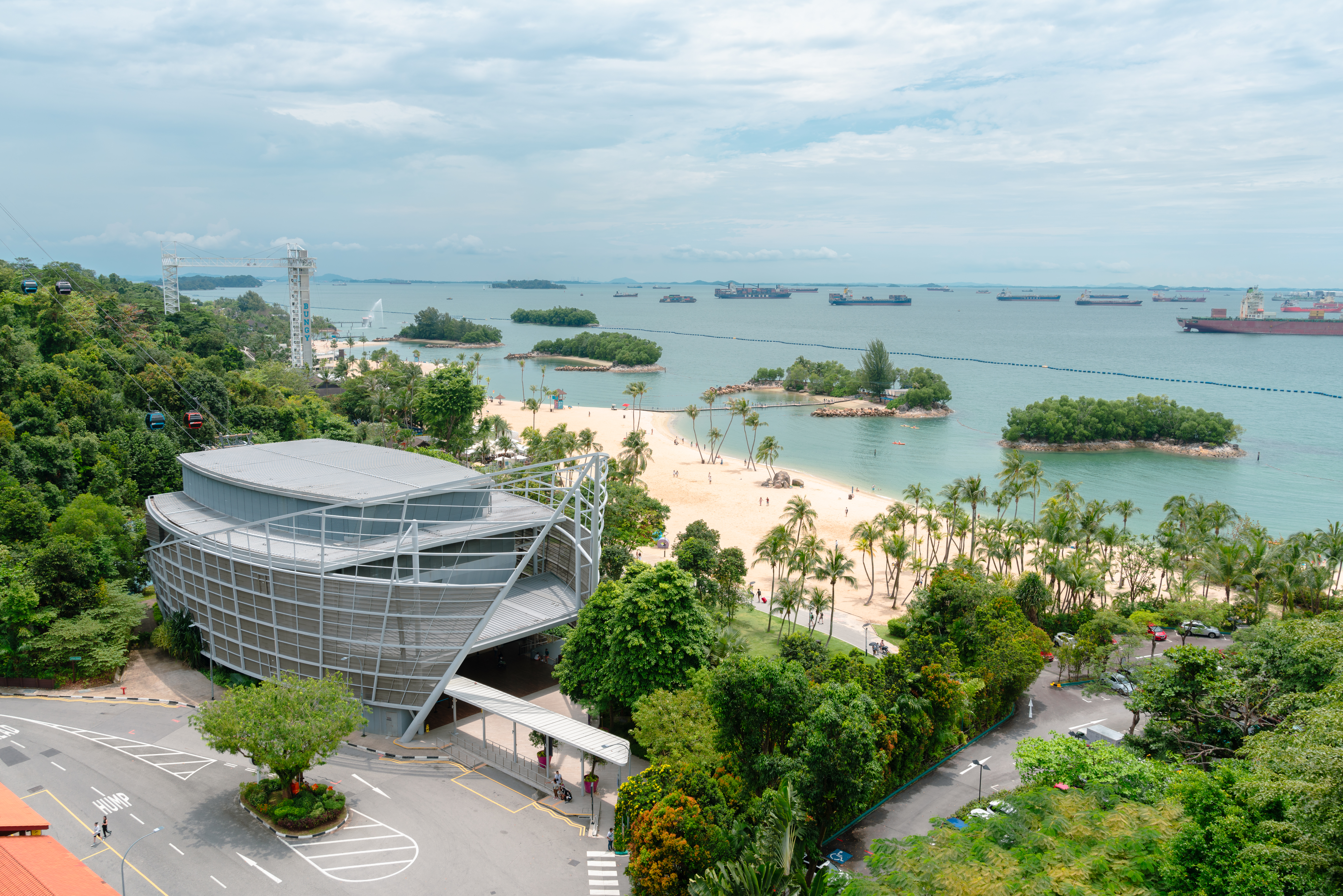 Der Strand von Sentosa Island in Singapur