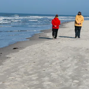 Blick über den Strand auf Langeoog