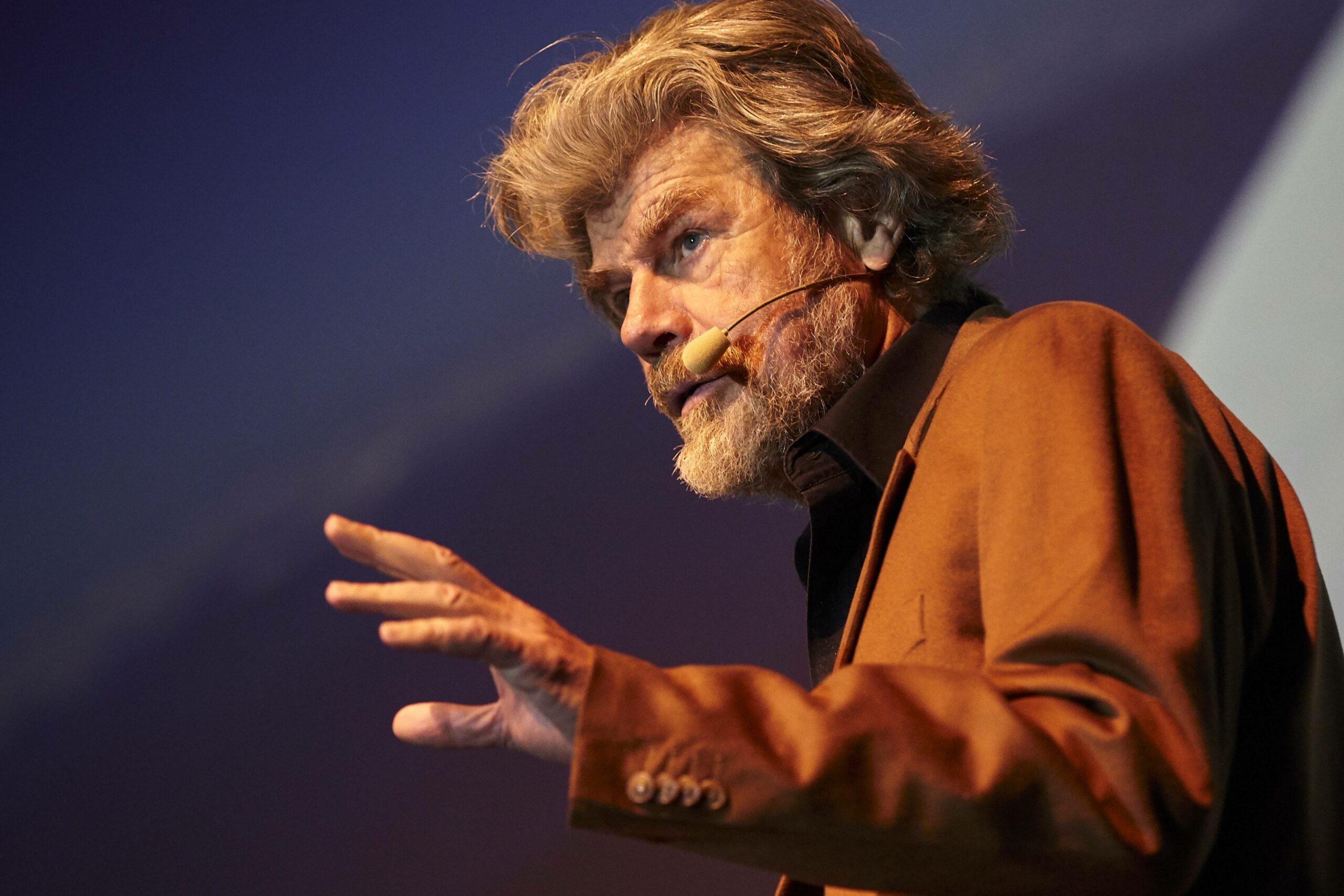 Reinhold Messner auf der Bühne