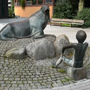Walross-Brunnen