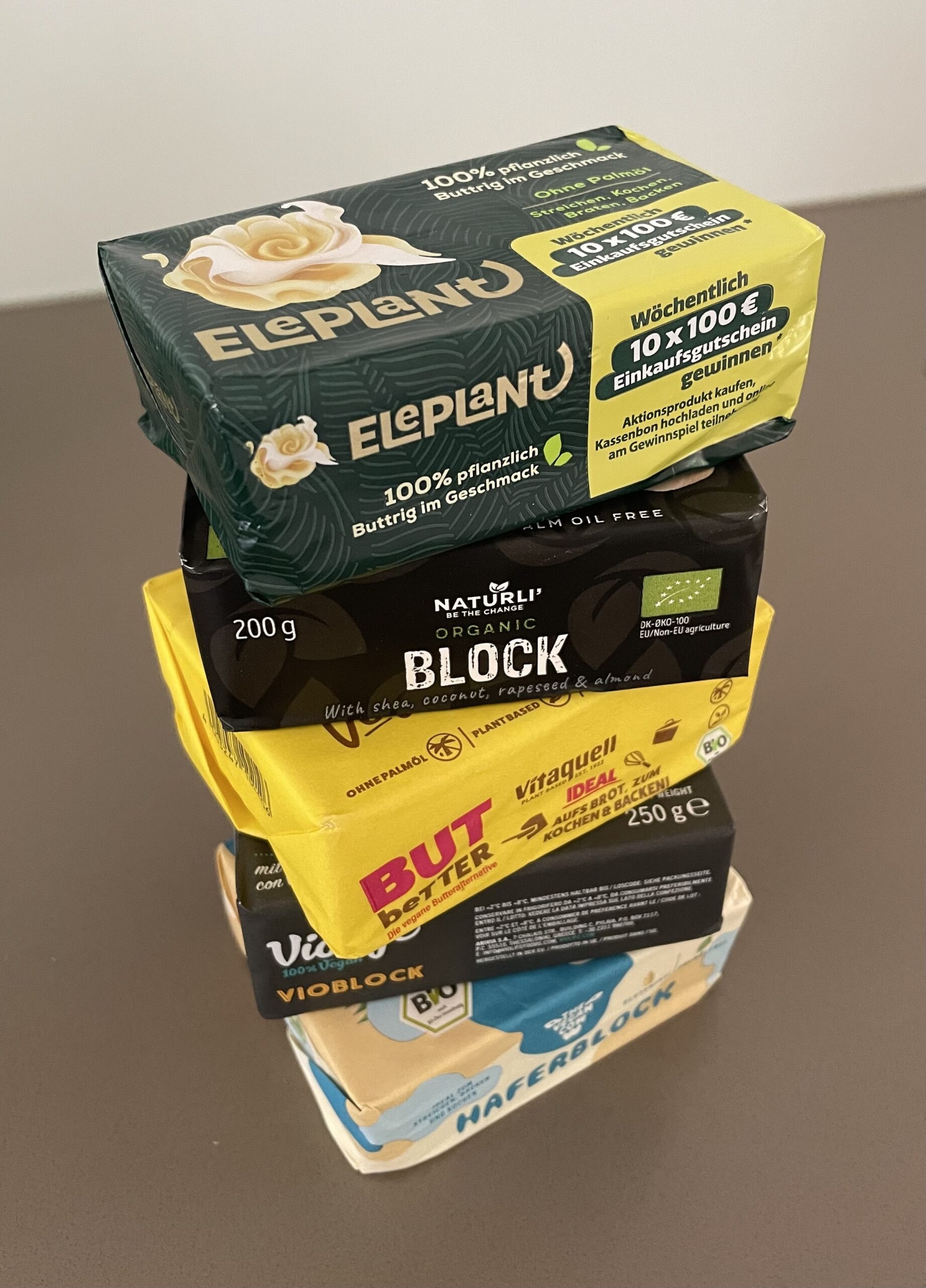 Stapel veganer Butter