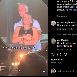 Screenshot des Seitensprung-Videos vom Coldplay-Konzert in Boston.