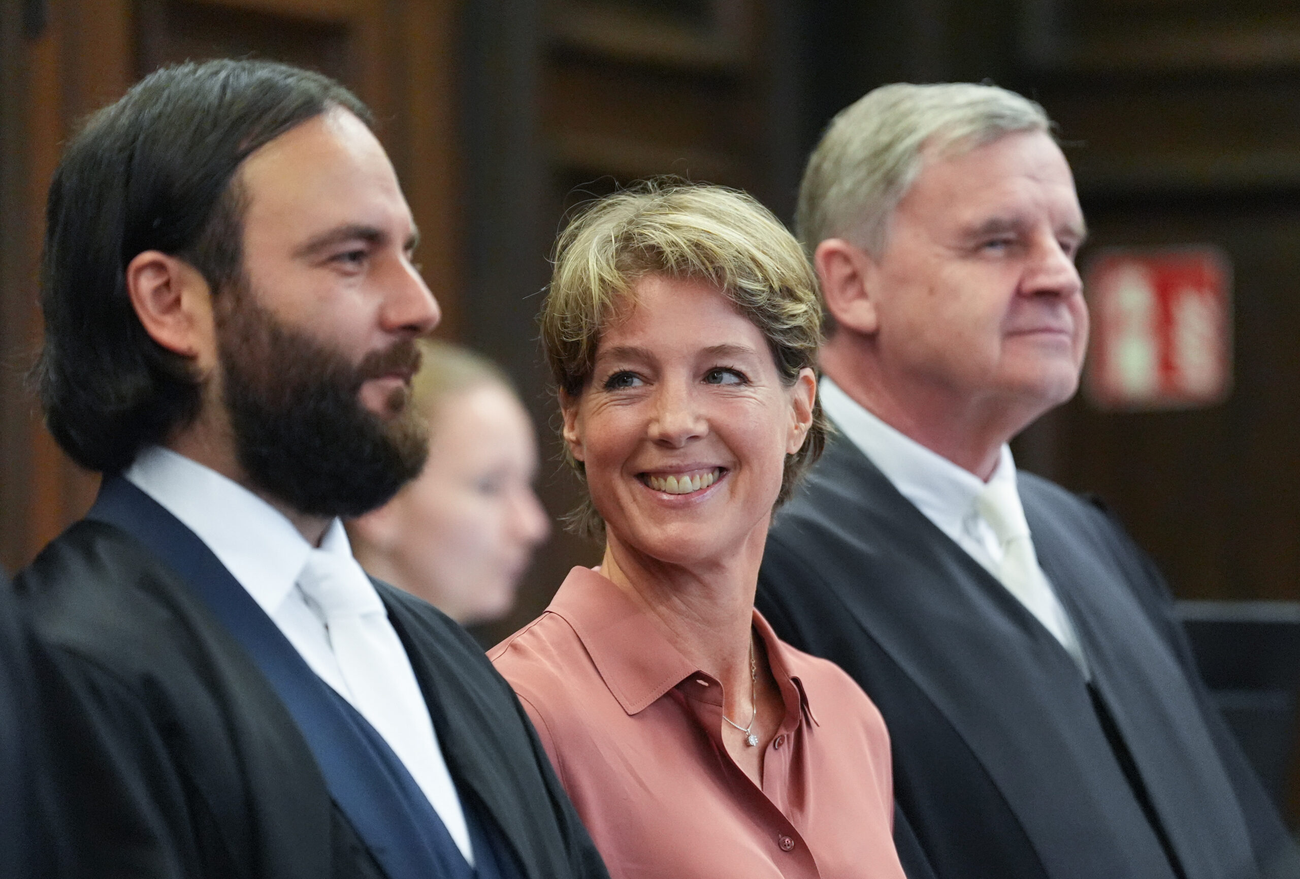 Christina Block zwischen ihren Anwälten Ingo Bott (l.) und Otmar Kury.