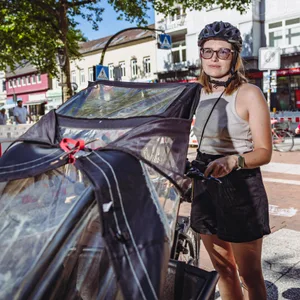 Lidia Gurenkos (39) Lastenrad wurde von hinten gerammt – ihre Tochter wurde verletzt.