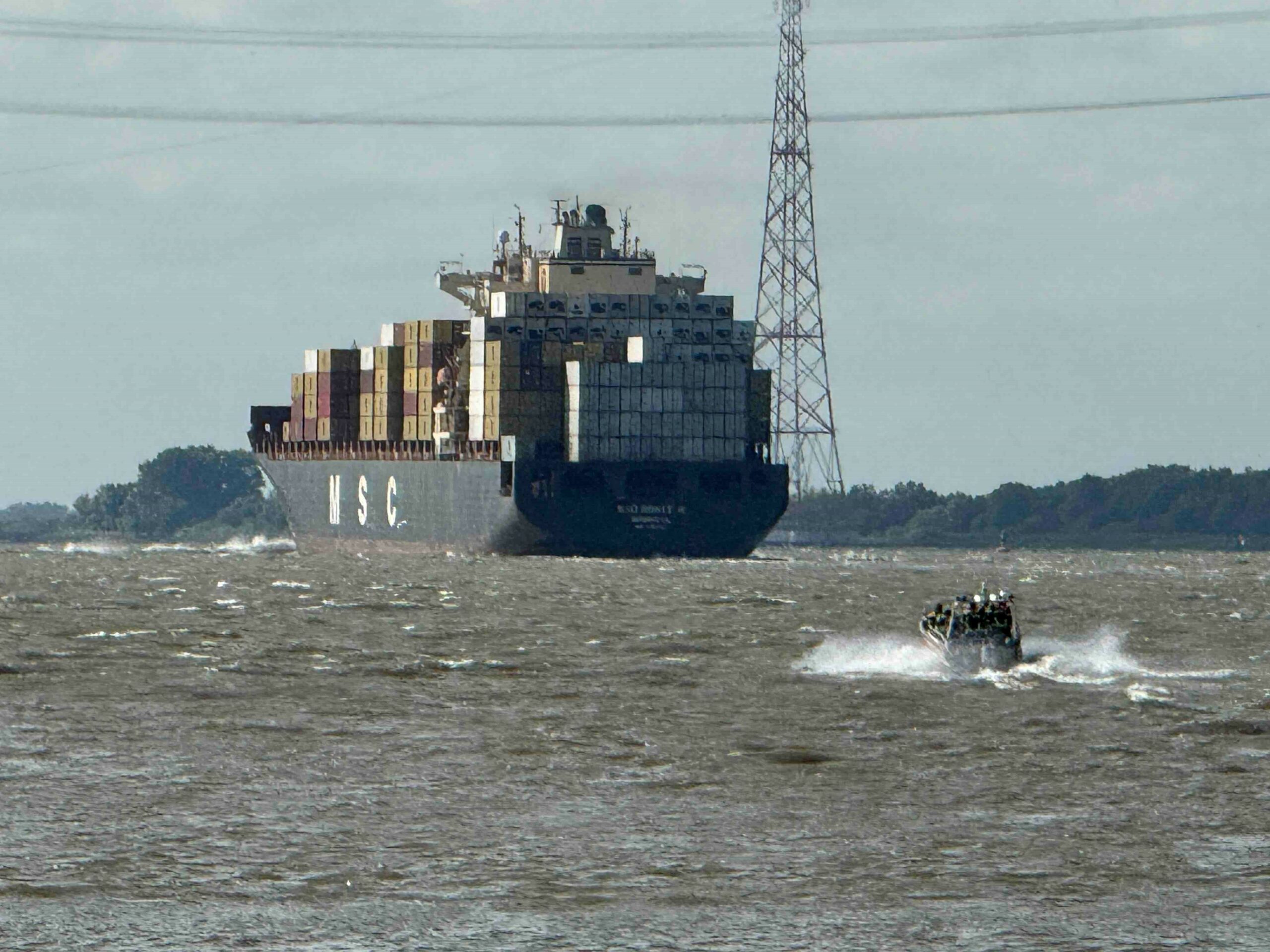 Großeinsatz an der Elbe: Mann schwimmt in Fahrwasser und ist plötzlich verschwunden