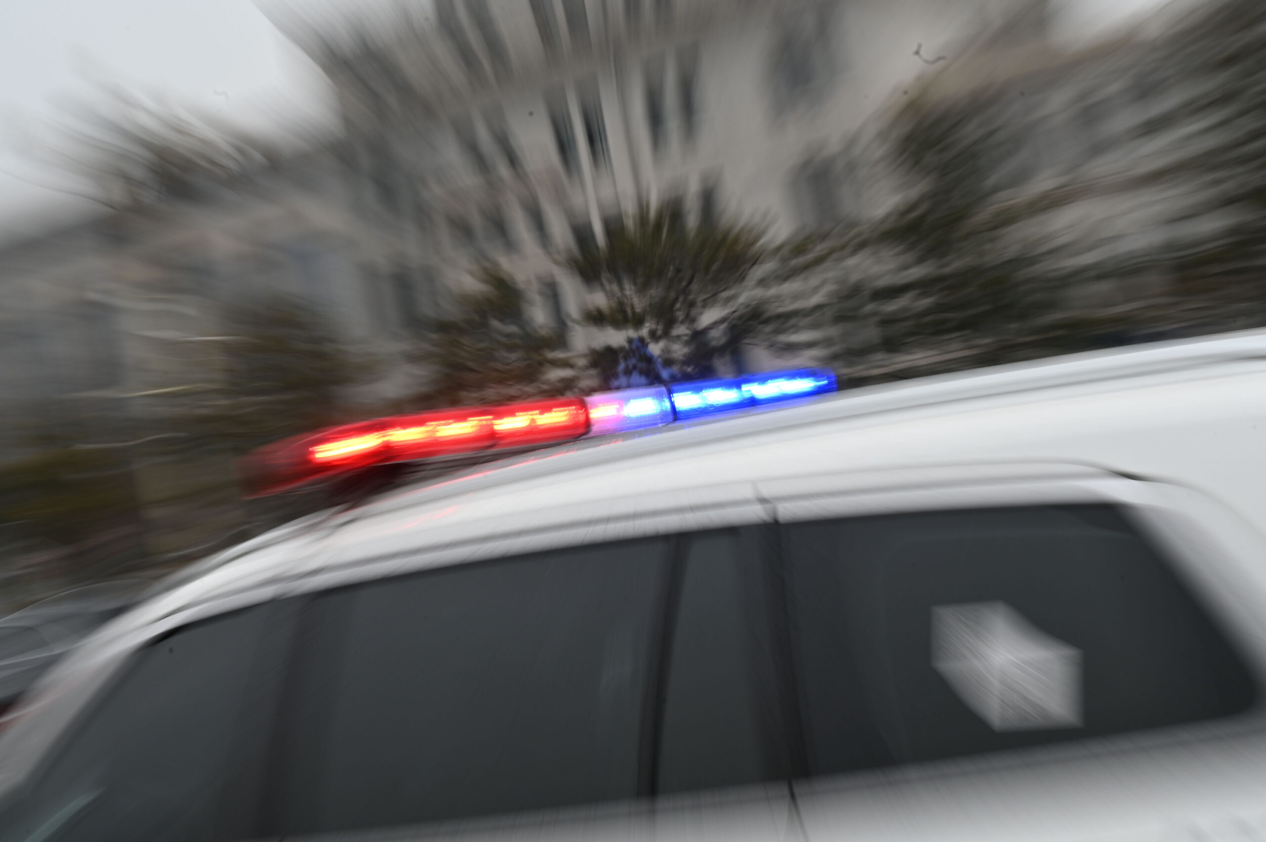 In chinesischer Polizeiwagen im Einsatz