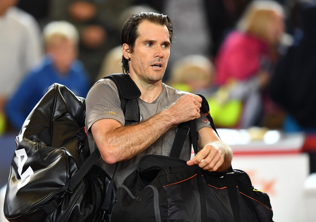 Tschüs, Hamburg: Haas hat nach der Erstrunden-Niederlage am Rothenbaum 2017 seine Sachen gepackt.