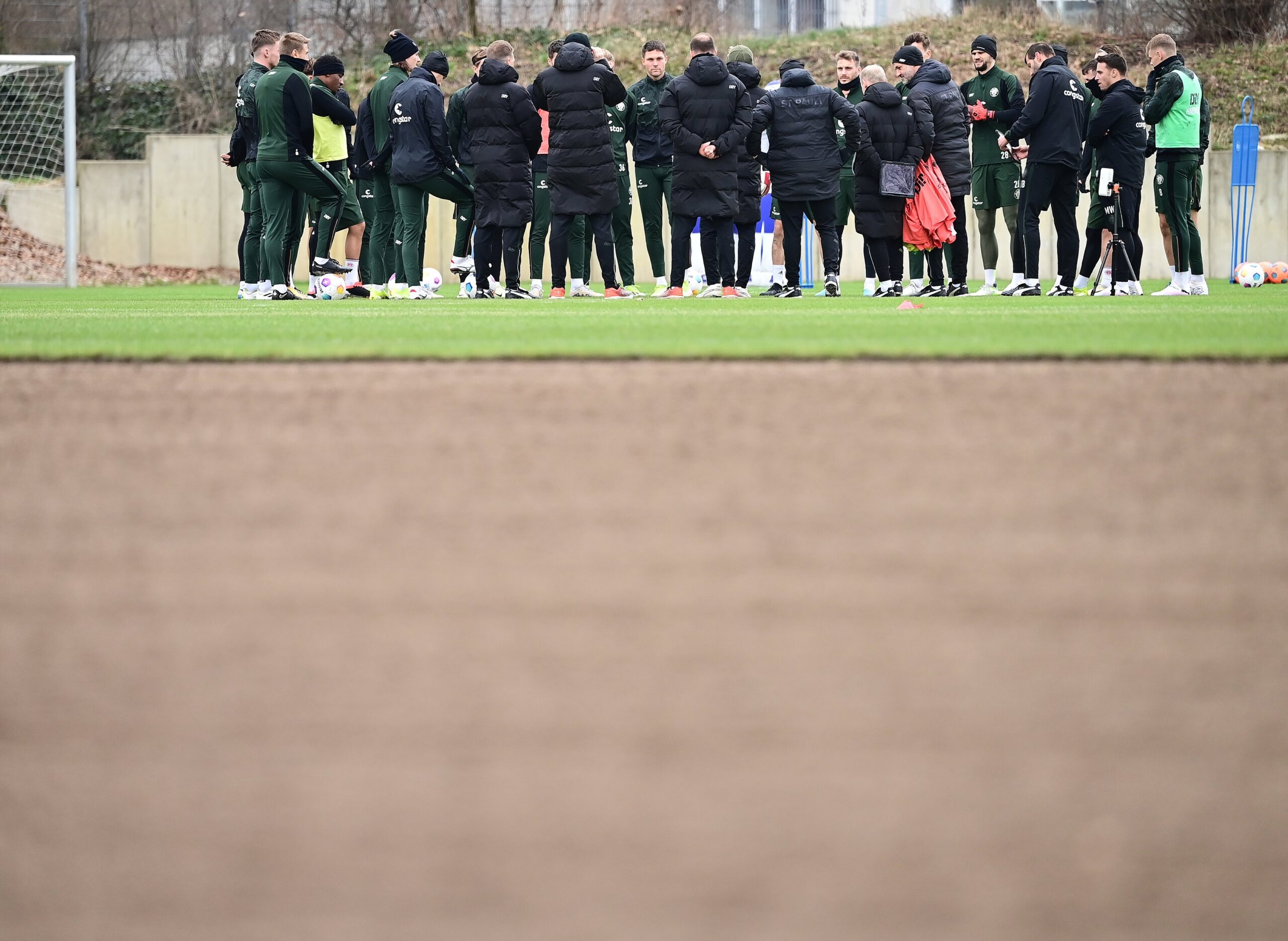 St. Pauli-Training während Bauarbeiten