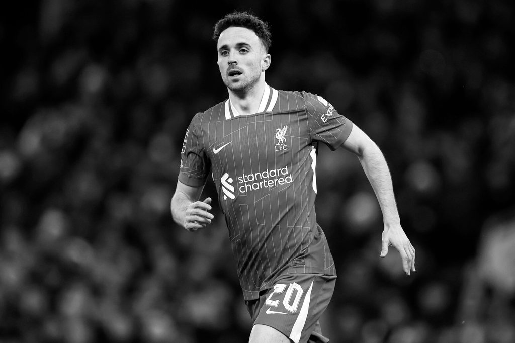 Diogo Jota auf dem Fußballplatz für den FC.Liverpool