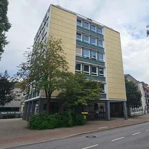 In diesem Harburger Gebäudekomplex werden verschiedene Studentenapartments vermietet.