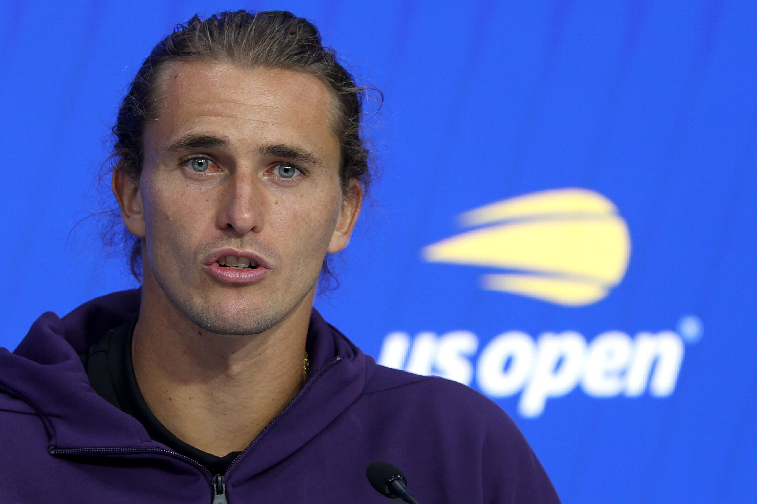 Alexander Zverev bei der Pressekonferenz vor den US Open in New York