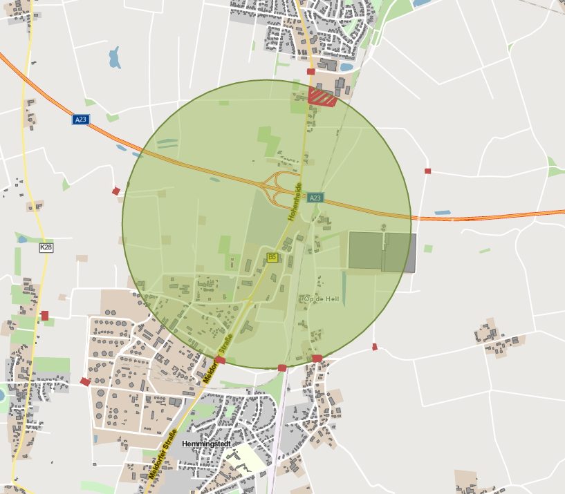 Evakuierungsradius zur Bombenentschärfung am 17.08.2025