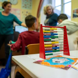 Geflüchtete Kinder werden unterrichtet.