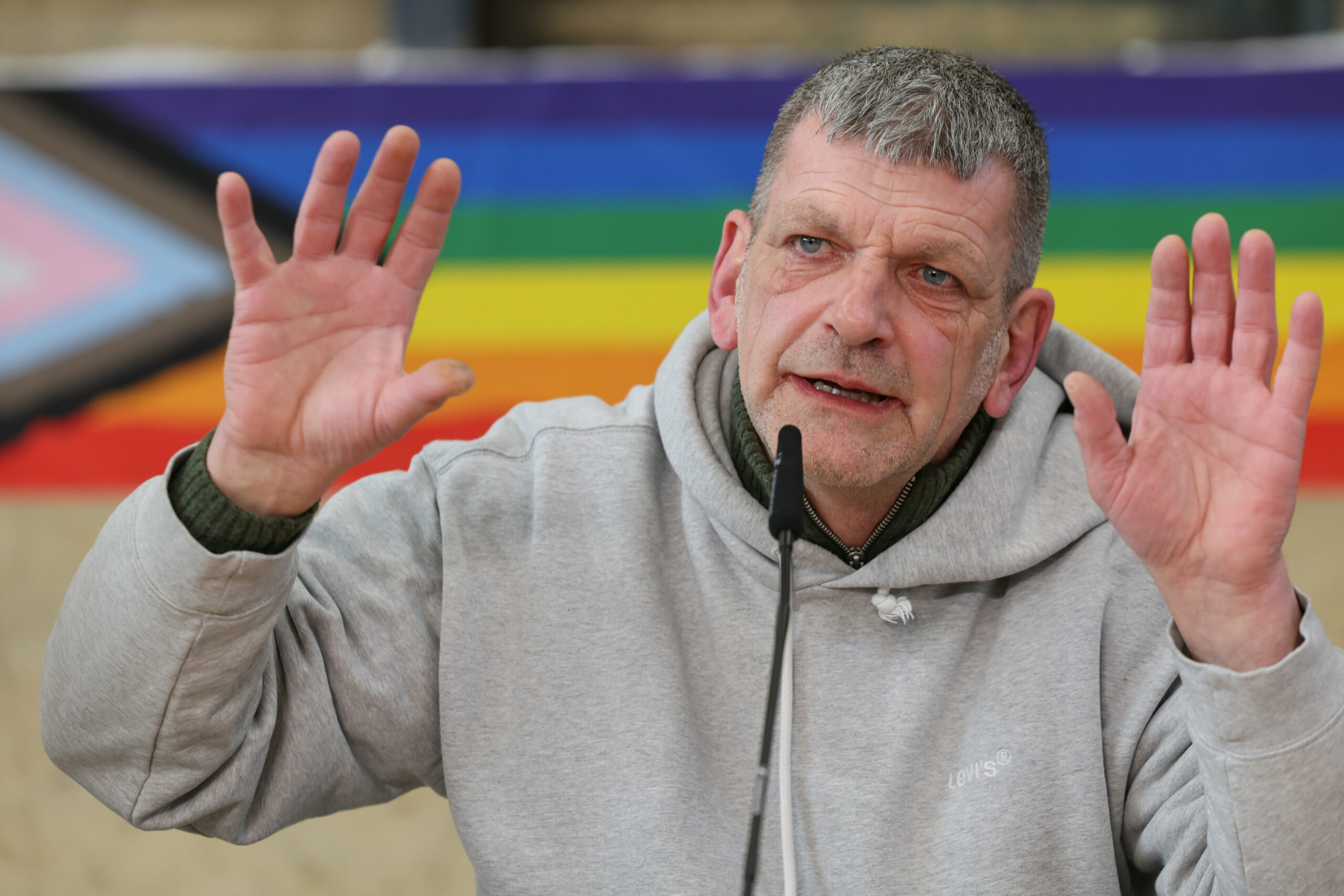 Jörn Menge vom Hamburger Verein „Laut gegen Nazis"