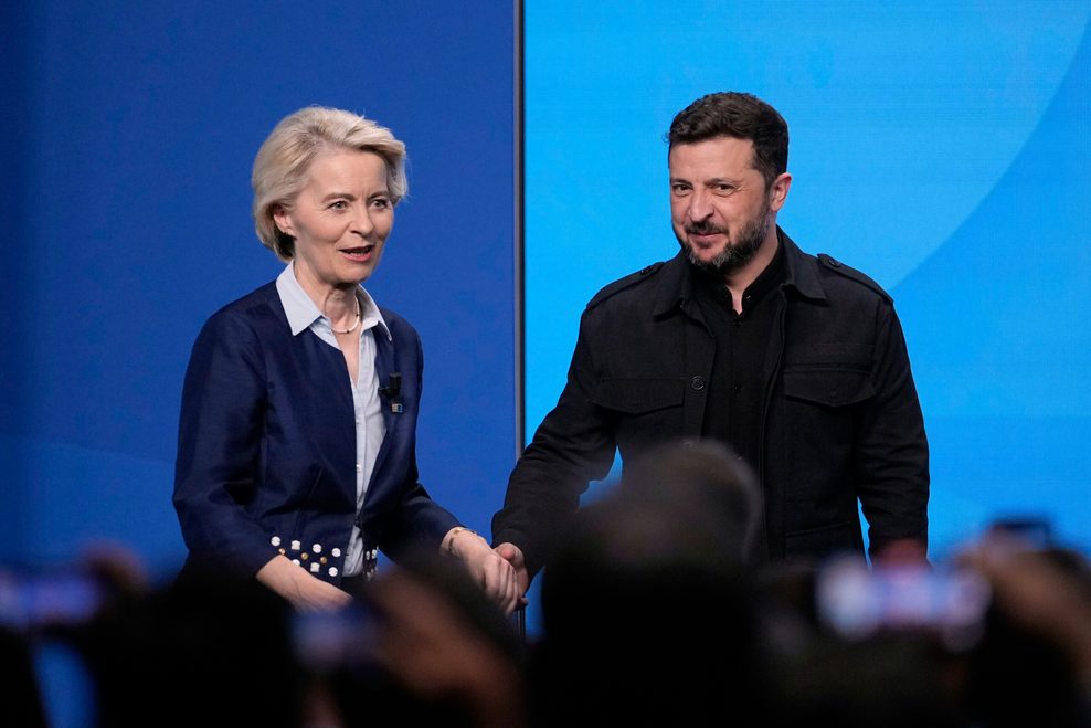 EU-Kommissionspräsidentin Ursula von der Leyen und der ukrainische Präsident Wolodymyr Selenskyj (Archivbild).