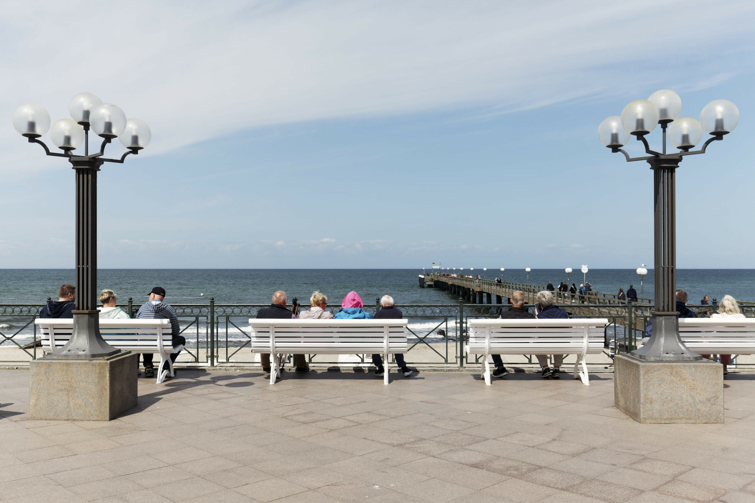 Urlauber an der Ostsee