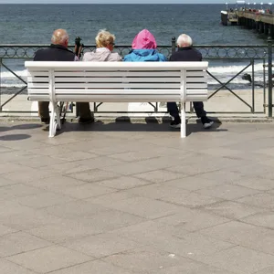 Urlauber an der Ostsee