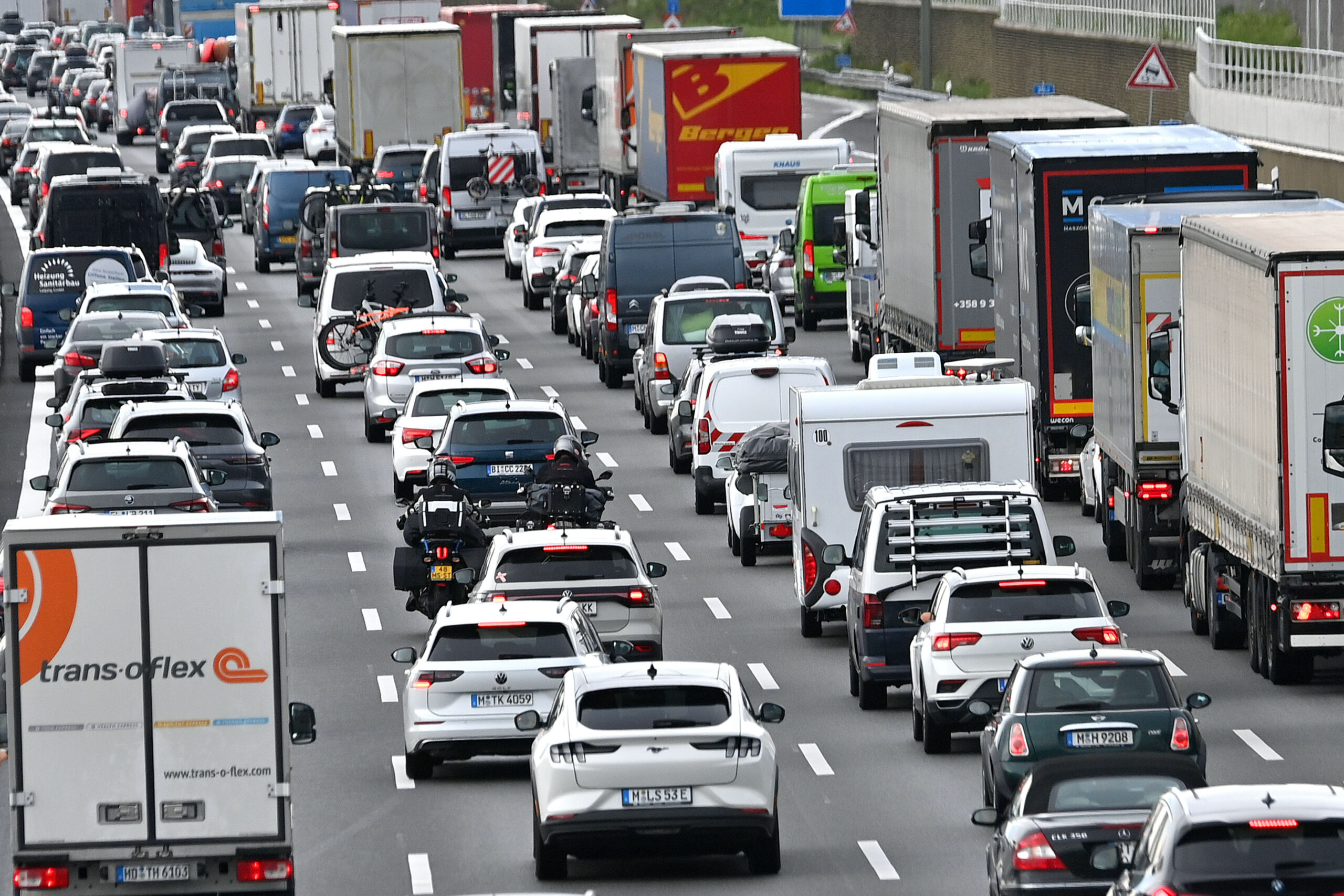Stau auf der Autobahn