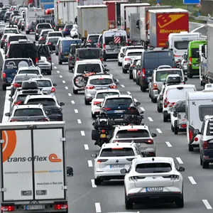 Stau auf der Autobahn