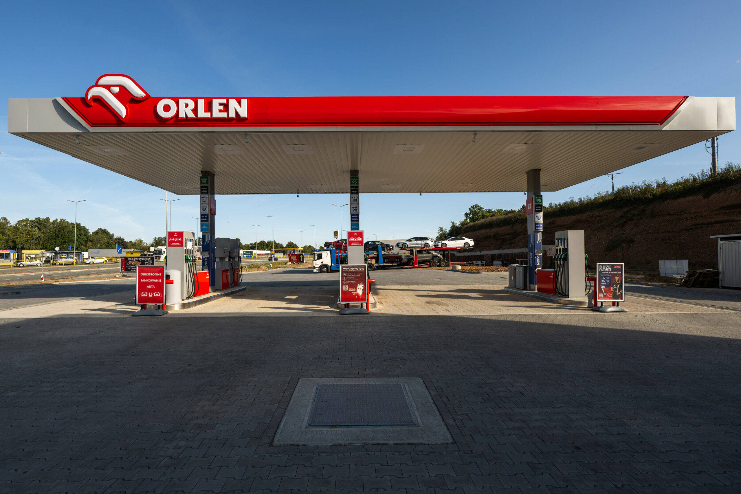 Eine Tankstelle des Konzerns Orlen in Polen