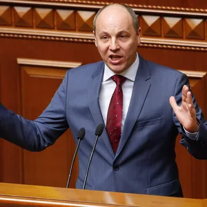 Andrij Parubij während einer Sitzung des ukrainischen Parlaments in Kiew (Archivbild).