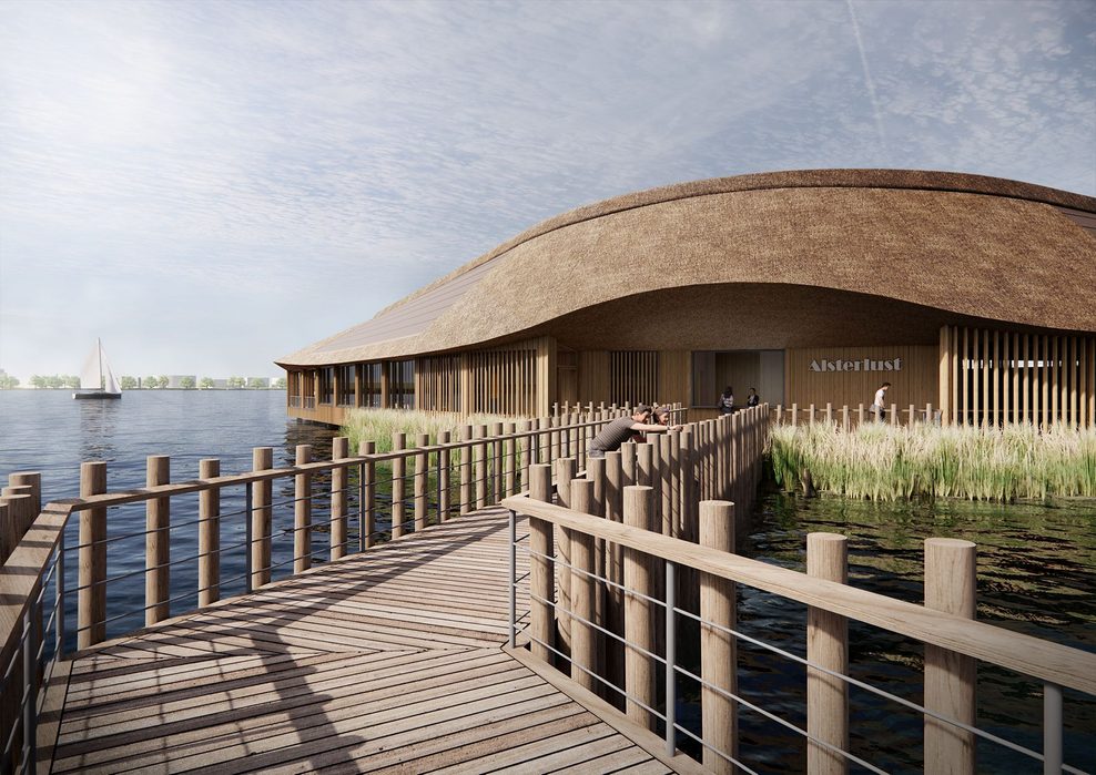 Das Alster-Bad soll aus recyclebaren Materialien wie Holz und Reet gebaut werden.