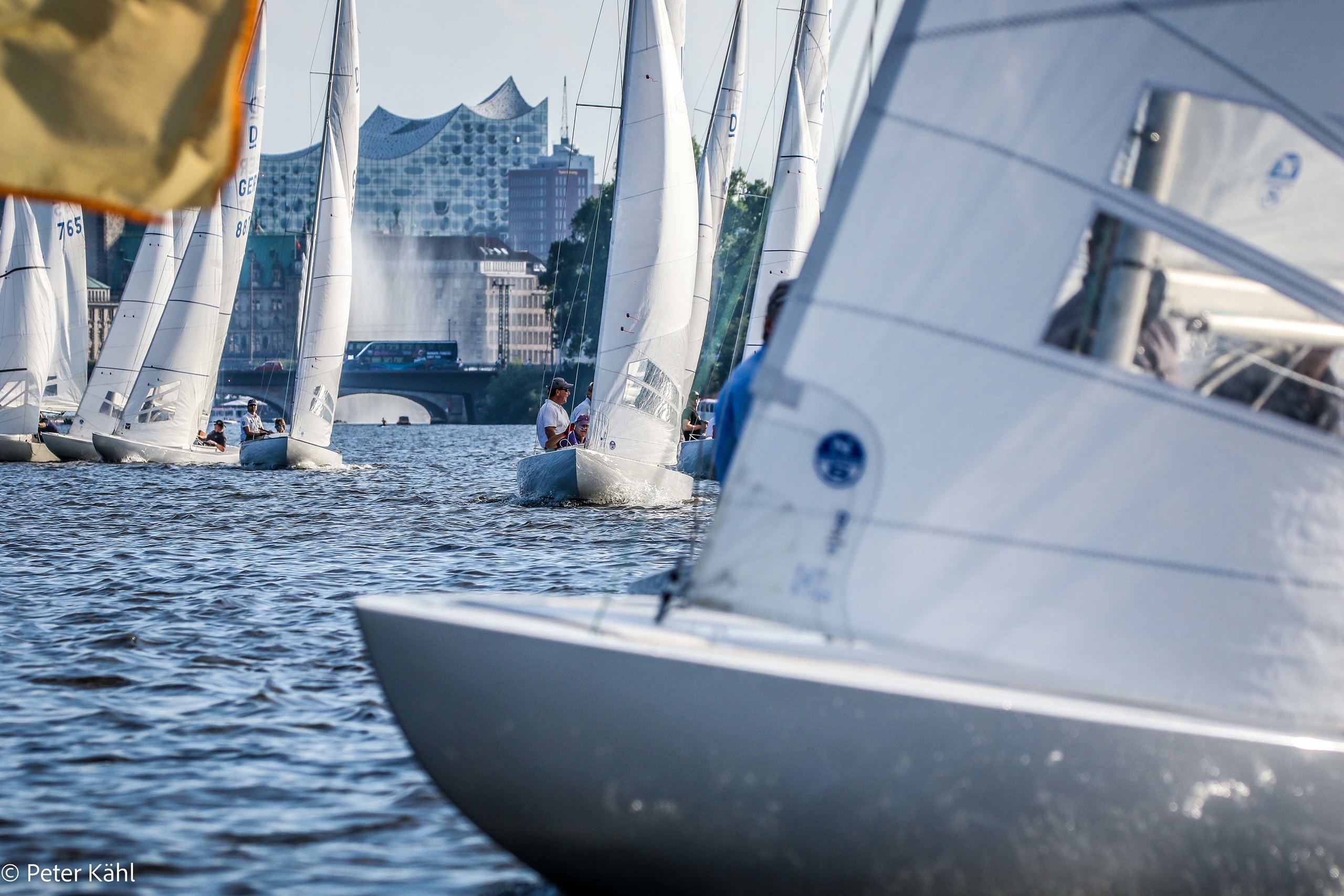 Segler auf der Alster