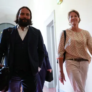 Christina Block und ihr Verteidiger Ingo Bott.