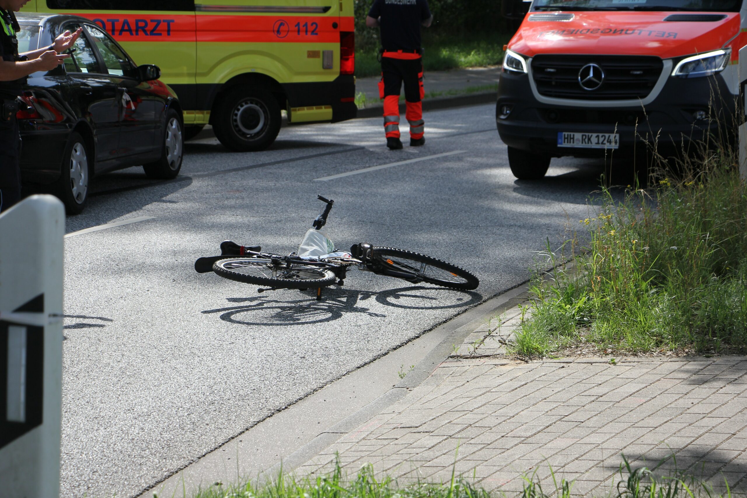 Das Fahrrad des verunfallten Radfahrers