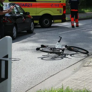 Das Fahrrad des verunfallten Radfahrers