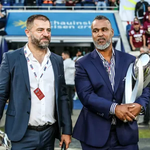 Zeljko Karajica und Patrick Esume bei einem ELF-Finale