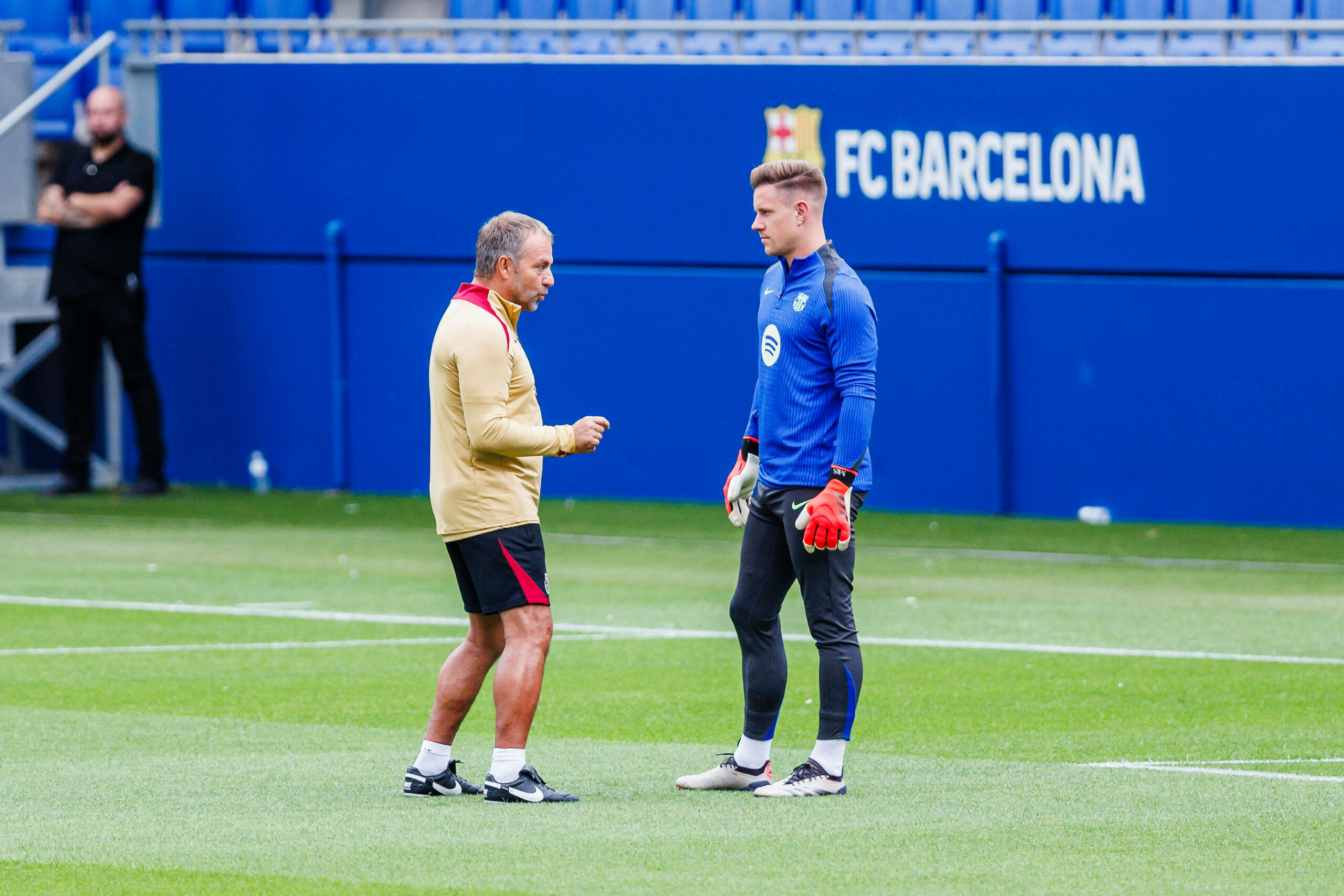 Hansi Flick (l.) und Marc-André ter Stegen