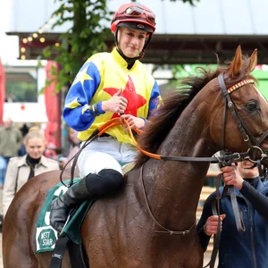 Sybille Vogt mit Pferd Royal Spirit