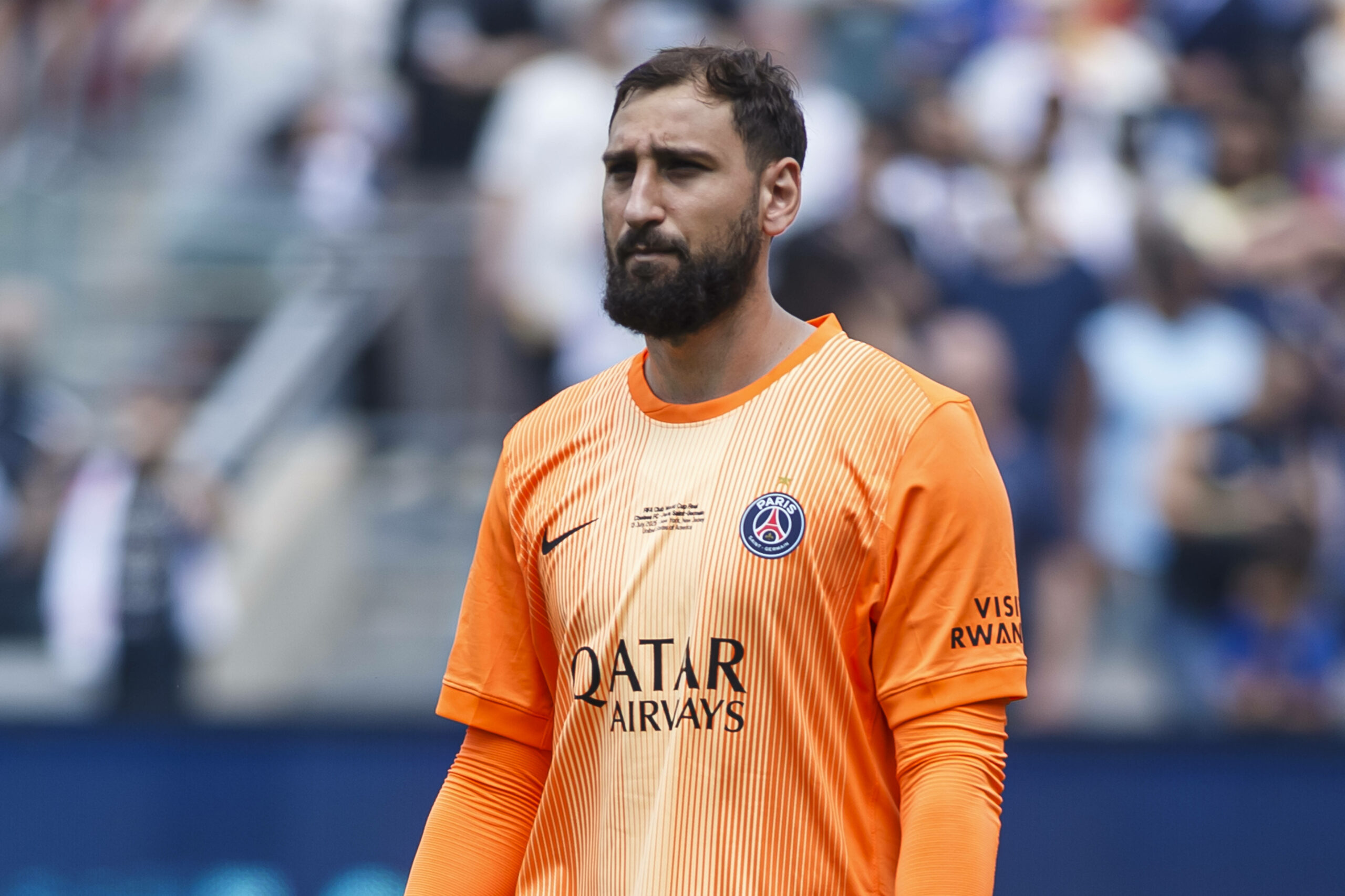 Juli 2025, New Jersey: Torwart Gianluigi Donnarumma von Paris Saint-Germain im Finale der FIFA Klub-Weltmeisterschaft 2025 gegen den FC Chelsea.