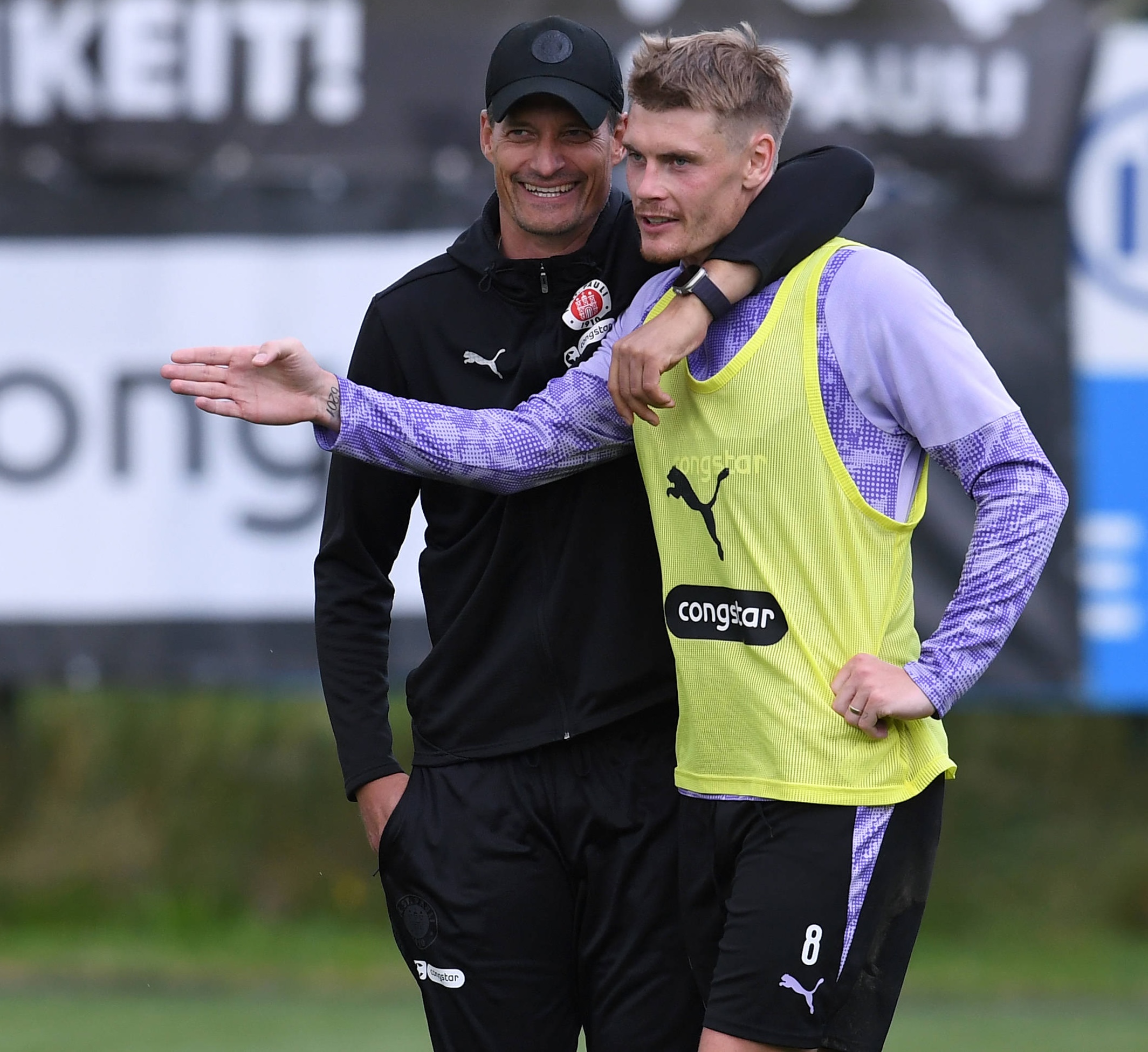 Alex Blessin und Eric Smith beim Training