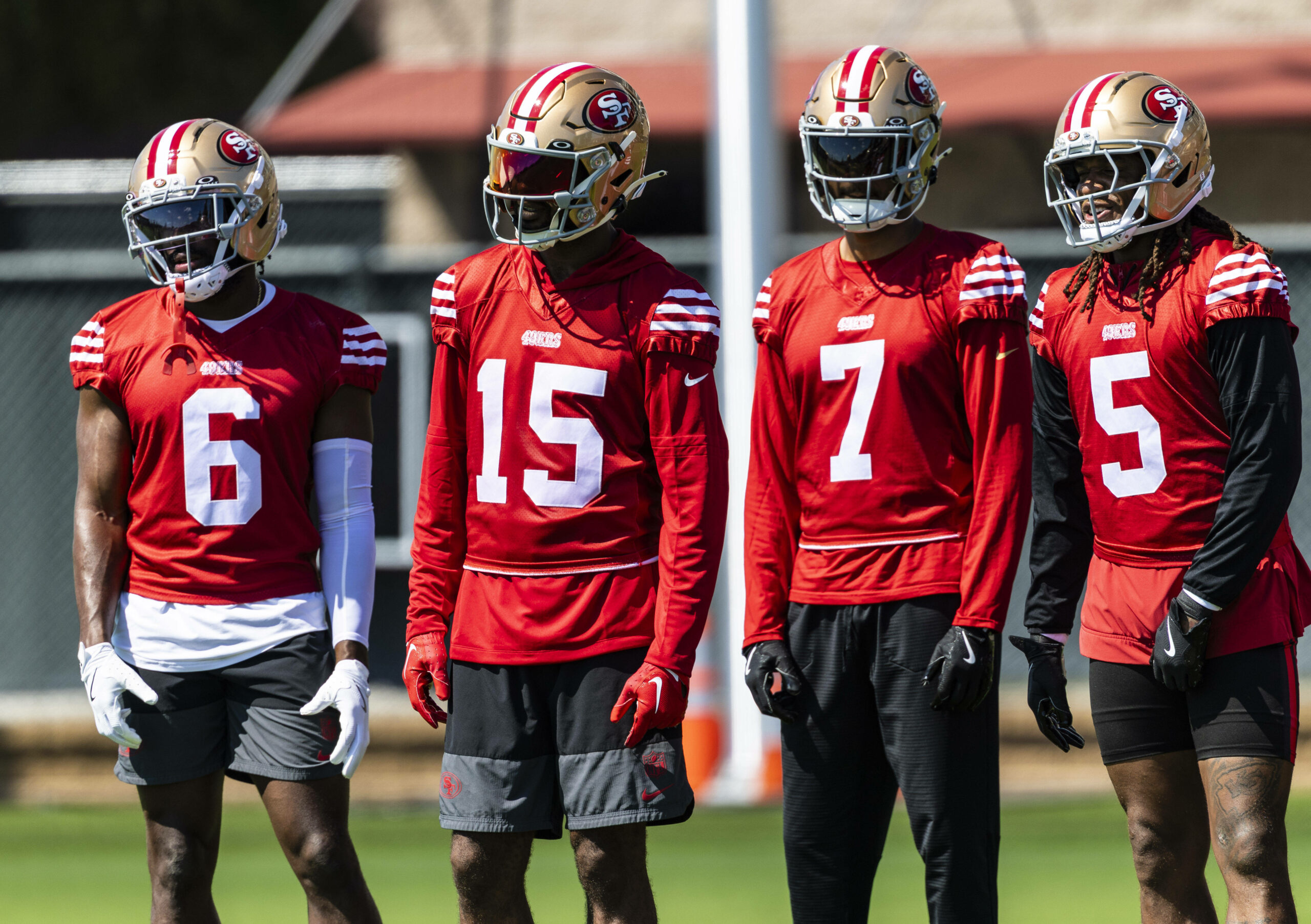 Equanimeous St. Brown (Nr. 7) im Training der San Francisco 49er