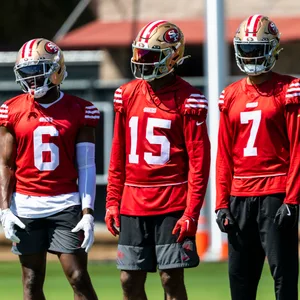 Equanimeous St. Brown (Nr. 7) im Training der San Francisco 49er