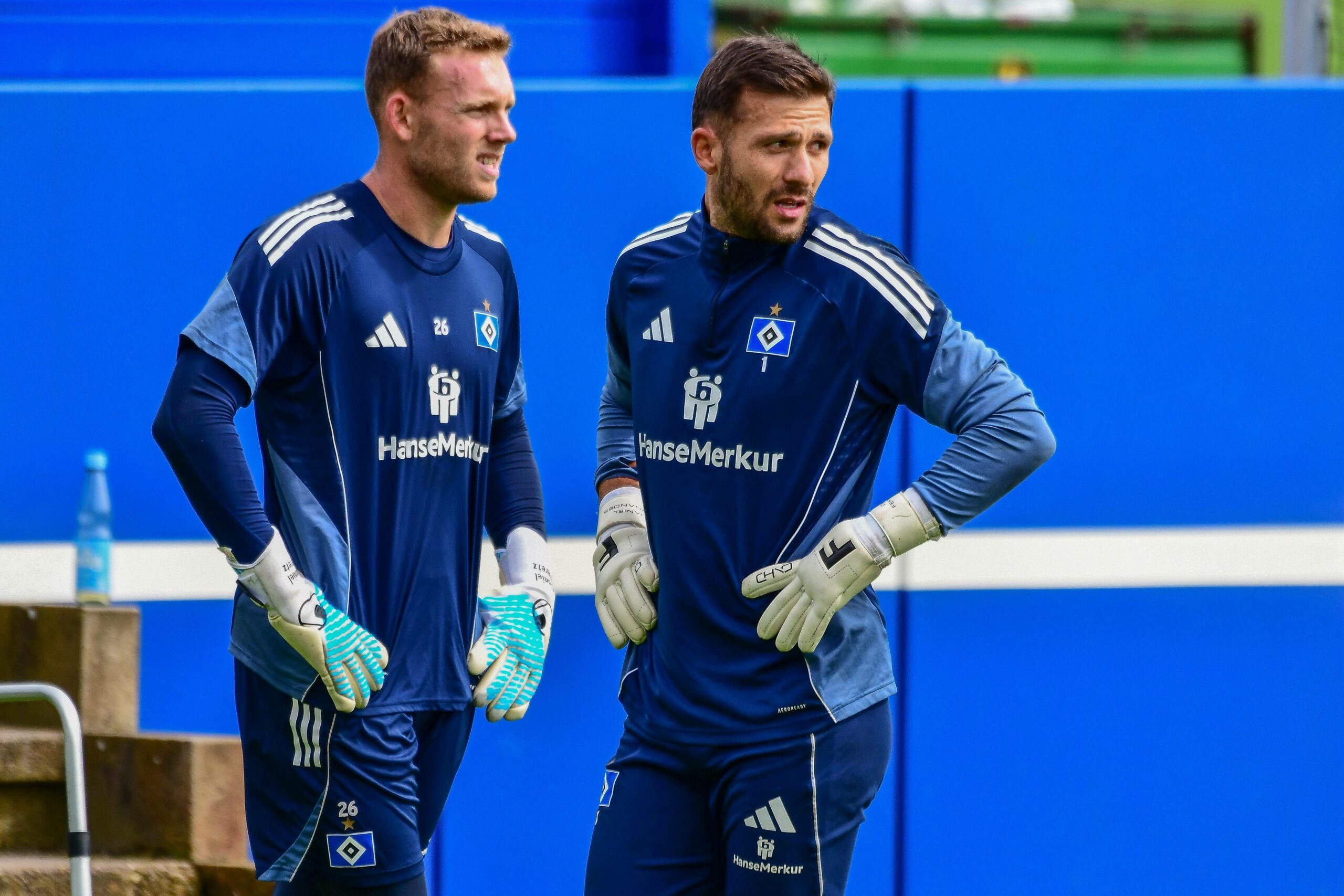 Daniel Peretz und Daniel Heuer Fernandes im HSV-Training