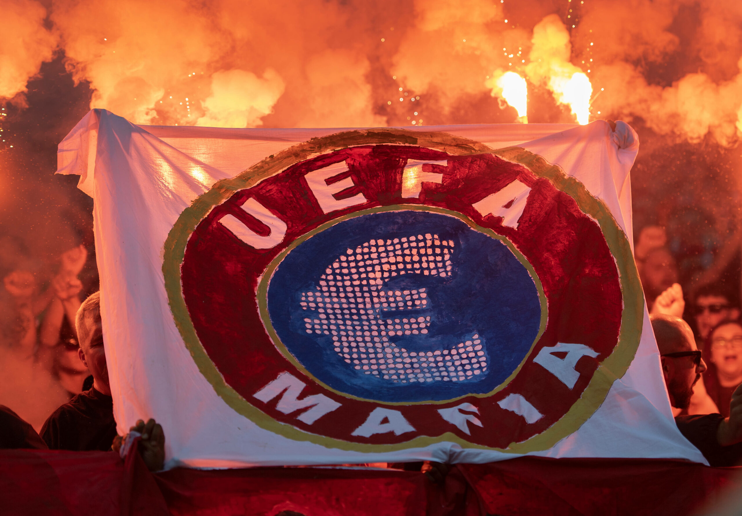 Ein Banner der Crystal-Palace Fans