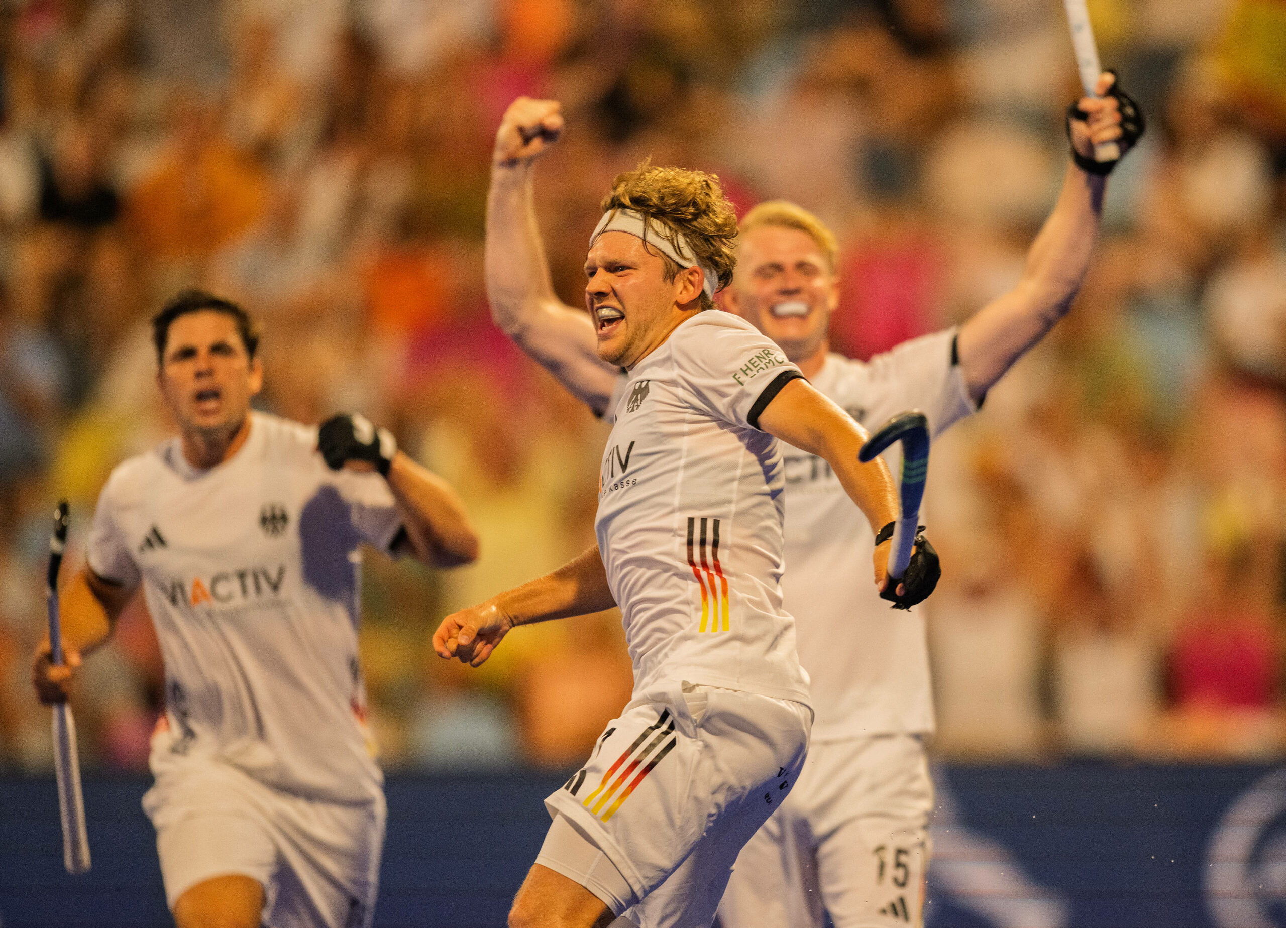 Die deutschen Hockey-Herren jubeln