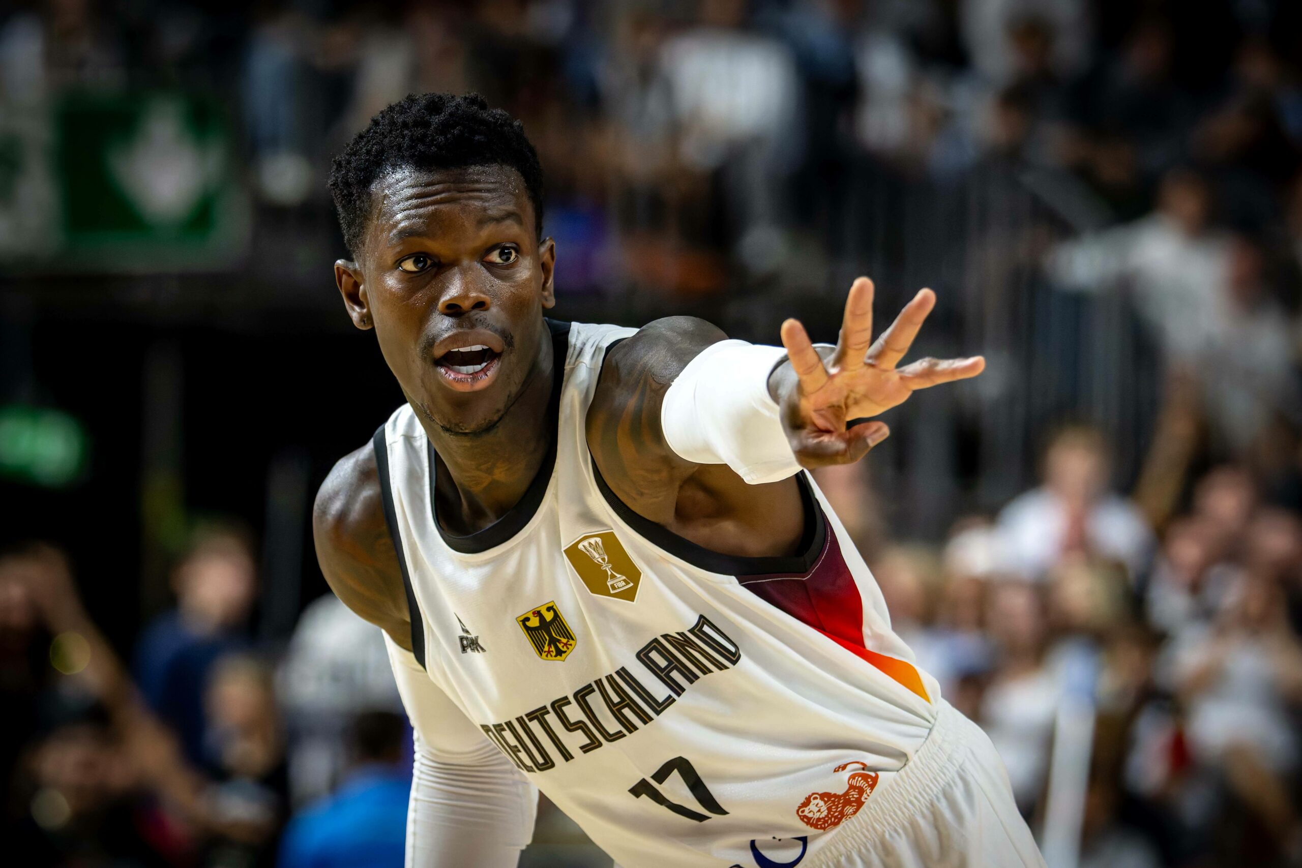 Köln: Testspiel Deutschland gegen Spanien – Dennis Schröder im Einsatz.