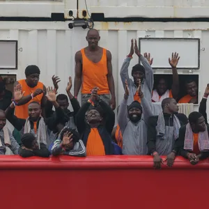 Migranten auf der „Ocean Viking“ (Archivbild)