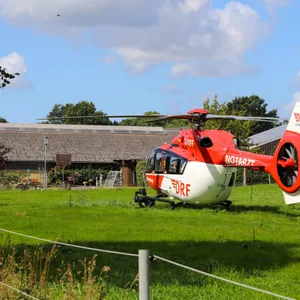 Hubschrauber im Einsatz in Tensbüttel-Röst